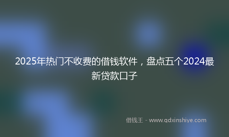 2025年热门不收费的借钱软件，盘点五个2024最新贷款口子