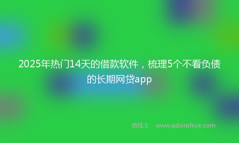 2025年热门14天的借款软件，梳理5个不看负债的长期网贷app