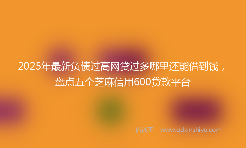 2025年最新负债过高网贷过多哪里还能借到钱，盘点五个芝麻信用600贷款平台