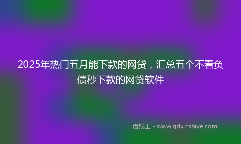 2025年热门五月能下款的网贷，汇总五个不看负债秒下款的网贷软件