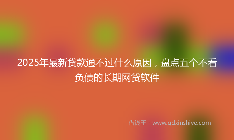 2025年最新贷款通不过什么原因，盘点五个不看负债的长期网贷软件