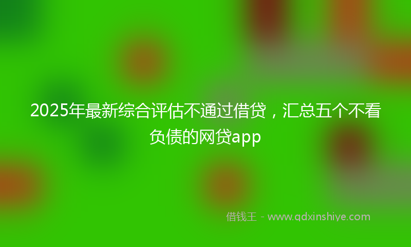 2025年最新综合评估不通过借贷，汇总五个不看负债的网贷app
