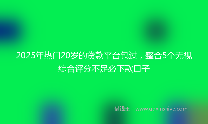 2025年热门20岁的贷款平台包过，整合5个无视综合评分不足必下款口子