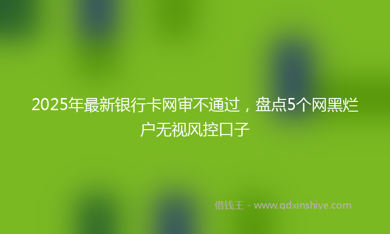 2025年最新银行卡网审不通过，盘点5个网黑烂户无视风控口子