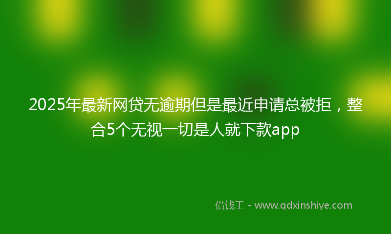 2025年最新网贷无逾期但是最近申请总被拒，整合5个无视一切是人就下款app