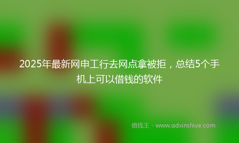 2025年最新网申工行去网点拿被拒，总结5个手机上可以借钱的软件