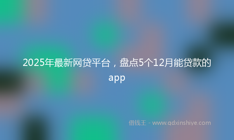2025年最新网贷平台，盘点5个12月能贷款的app