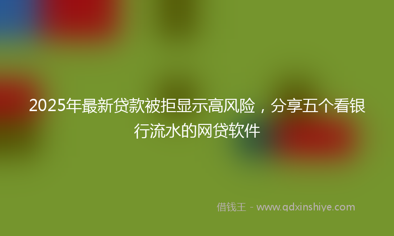 2025年最新贷款被拒显示高风险，分享五个看银行流水的网贷软件
