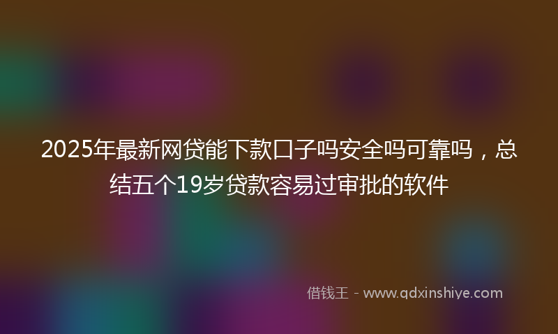 2025年最新网贷能下款口子吗安全吗可靠吗，总结五个19岁贷款容易过审批的软件
