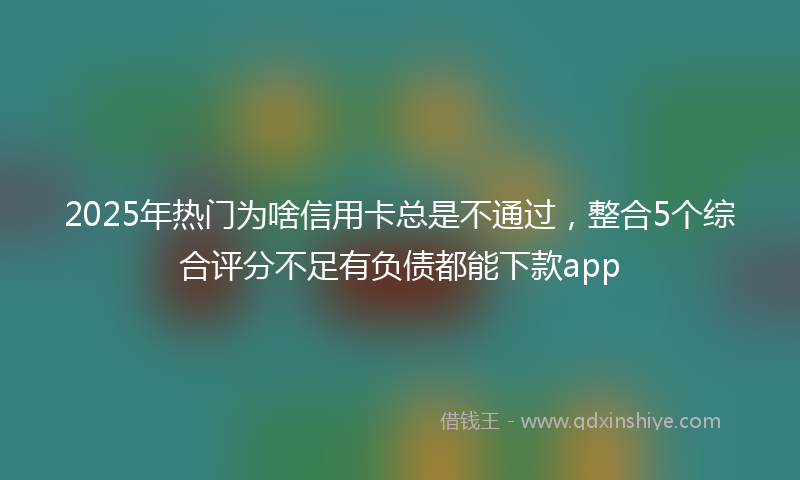 2025年热门为啥信用卡总是不通过，整合5个综合评分不足有负债都能下款app