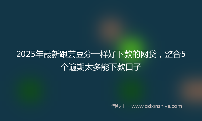 2025年最新跟芸豆分一样好下款的网贷，整合5个逾期太多能下款口子