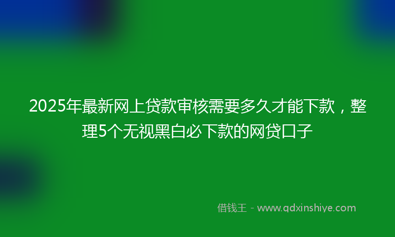 2025年最新网上贷款审核需要多久才能下款，整理5个无视黑白必下款的网贷口子