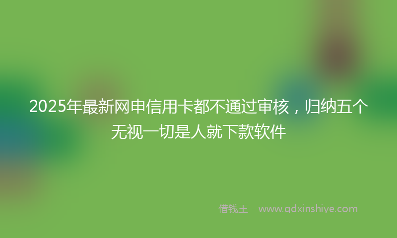 2025年最新网申信用卡都不通过审核，归纳五个无视一切是人就下款软件