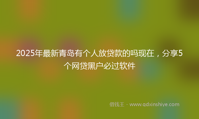 2025年最新青岛有个人放贷款的吗现在，分享5个网贷黑户必过软件
