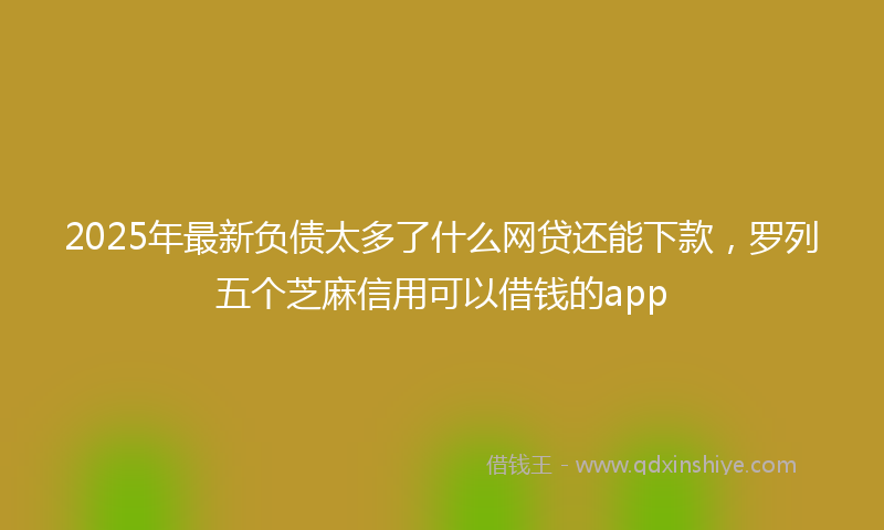 2025年最新负债太多了什么网贷还能下款，罗列五个芝麻信用可以借钱的app
