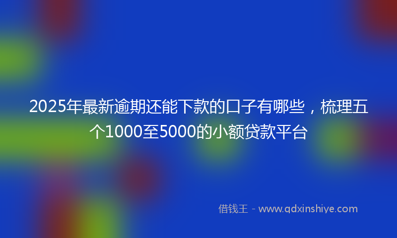 2025年最新逾期还能下款的口子有哪些，梳理五个1000至5000的小额贷款平台