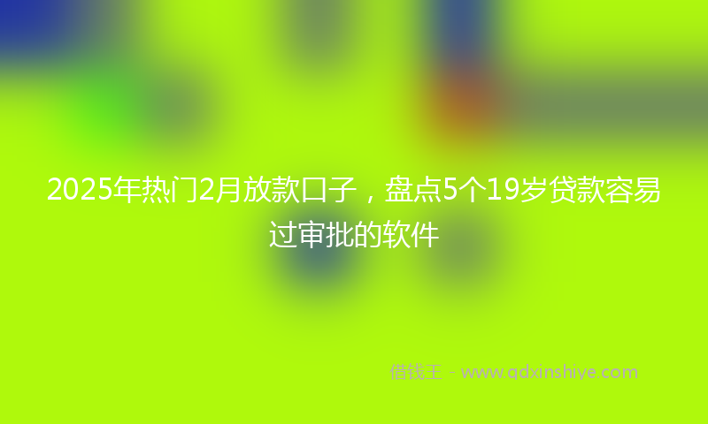 2025年热门2月放款口子，盘点5个19岁贷款容易过审批的软件