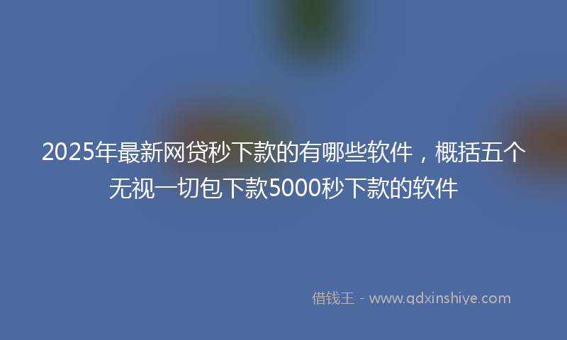 2025年最新网贷秒下款的有哪些软件，概括五个无视一切包下款5000秒下款的软件
