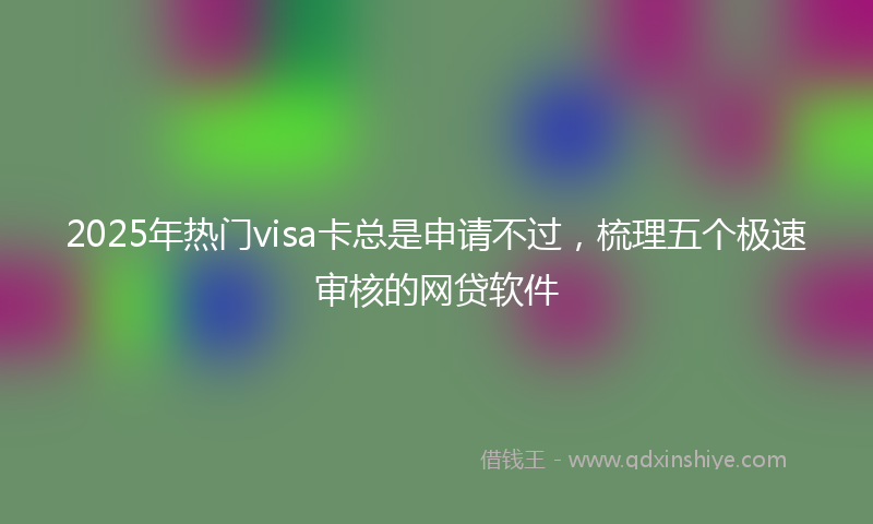 2025年热门visa卡总是申请不过，梳理五个极速审核的网贷软件