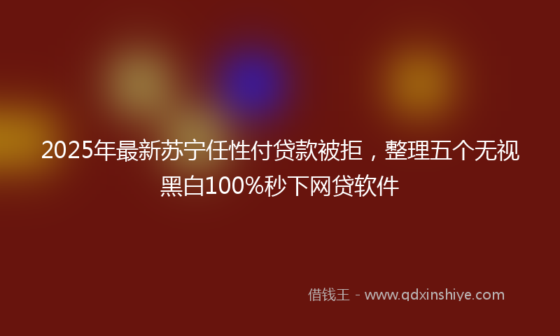 2025年最新苏宁任性付贷款被拒，整理五个无视黑白100%秒下网贷软件