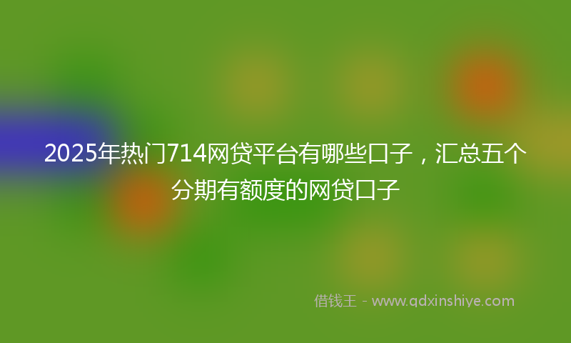 2025年热门714网贷平台有哪些口子，汇总五个分期有额度的网贷口子
