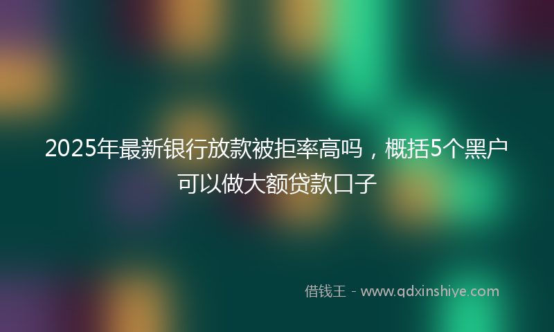 2025年最新银行放款被拒率高吗，概括5个黑户可以做大额贷款口子