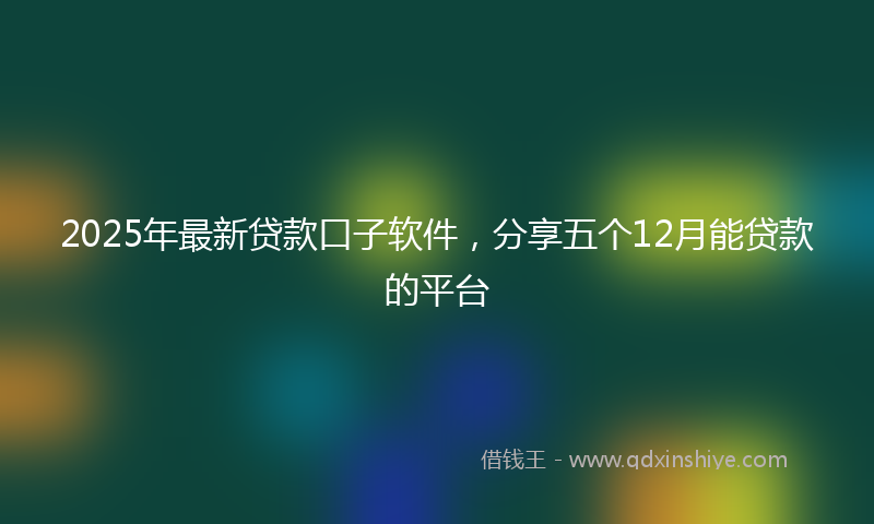 2025年最新贷款口子软件，分享五个12月能贷款的平台