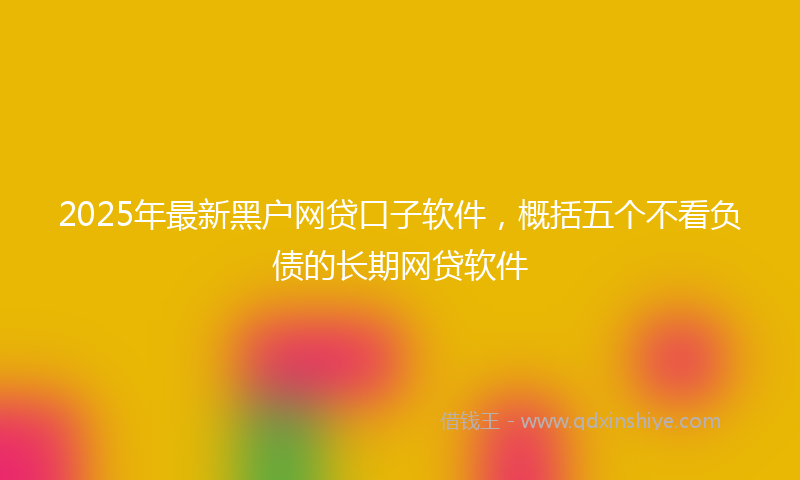 2025年最新黑户网贷口子软件，概括五个不看负债的长期网贷软件