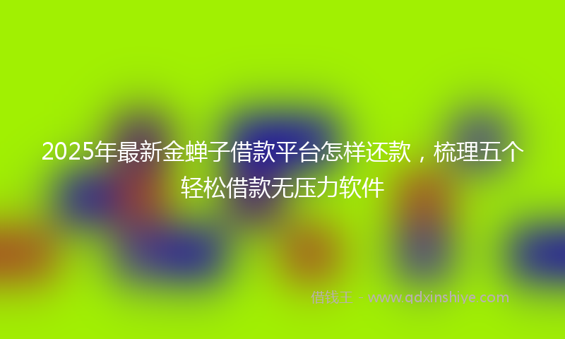 2025年最新金蝉子借款平台怎样还款，梳理五个轻松借款无压力软件