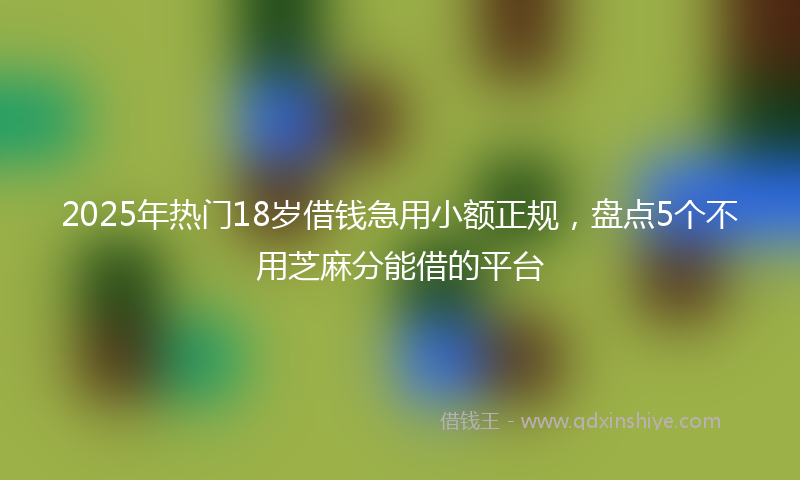 2025年热门18岁借钱急用小额正规，盘点5个不用芝麻分能借的平台