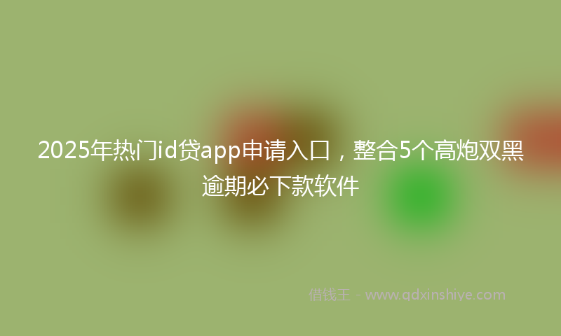 2025年热门id贷app申请入口，整合5个高炮双黑逾期必下款软件