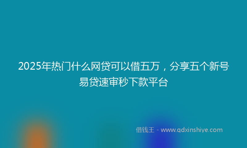 2025年热门什么网贷可以借五万，分享五个新号易贷速审秒下款平台