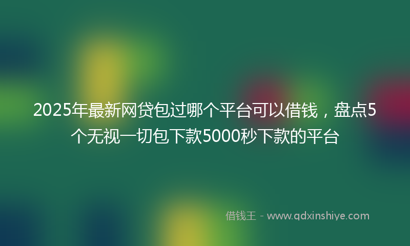 2025年最新网贷包过哪个平台可以借钱，盘点5个无视一切包下款5000秒下款的平台