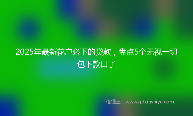2025年最新花户必下的贷款，盘点5个无视一切包下款口子