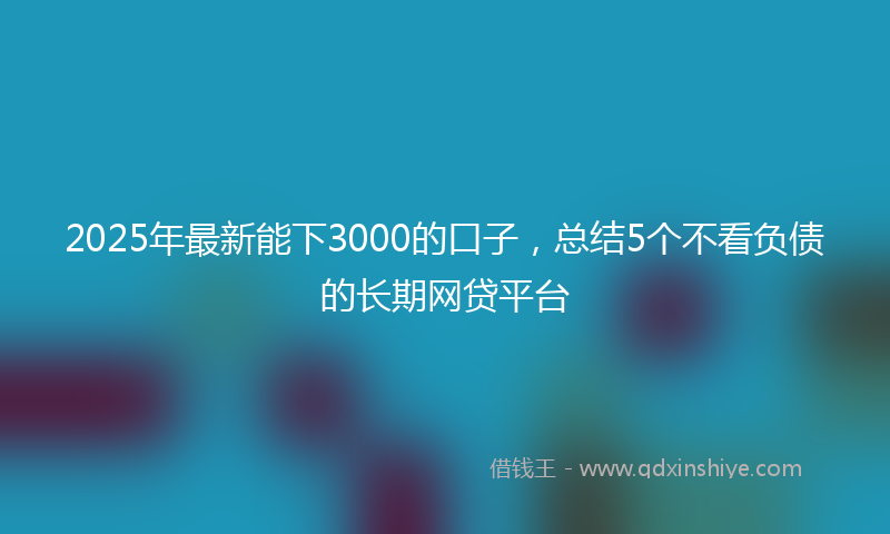 2025年最新能下3000的口子，总结5个不看负债的长期网贷平台
