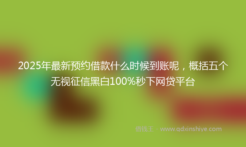 2025年最新预约借款什么时候到账呢，概括五个无视征信黑白100%秒下网贷平台