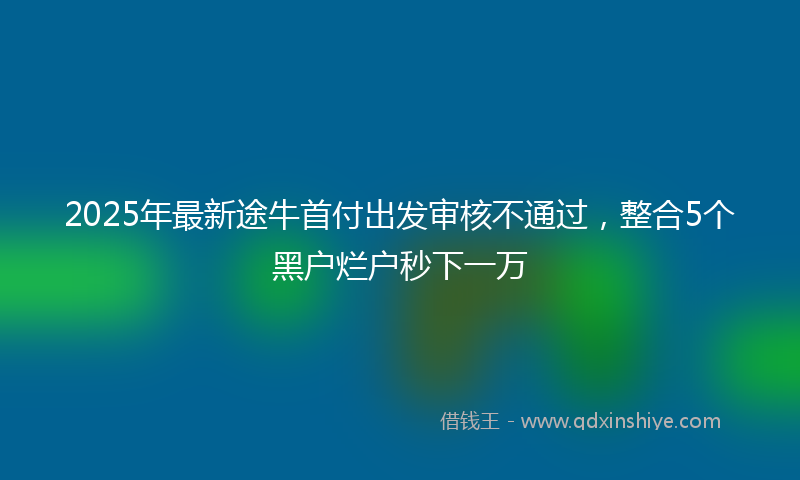 2025年最新途牛首付出发审核不通过，整合5个黑户烂户秒下一万