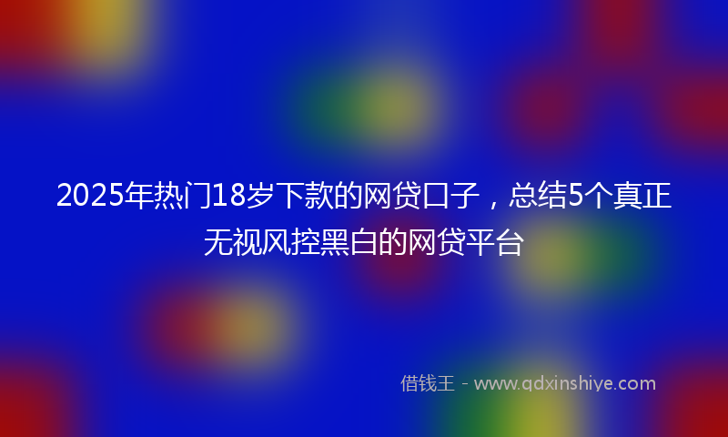 2025年热门18岁下款的网贷口子，总结5个真正无视风控黑白的网贷平台