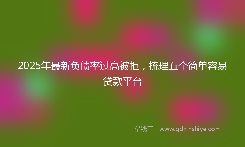2025年最新负债率过高被拒，梳理五个简单容易贷款平台