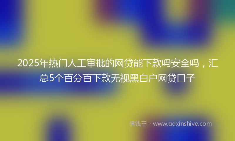 2025年热门人工审批的网贷能下款吗安全吗，汇总5个百分百下款无视黑白户网贷口子
