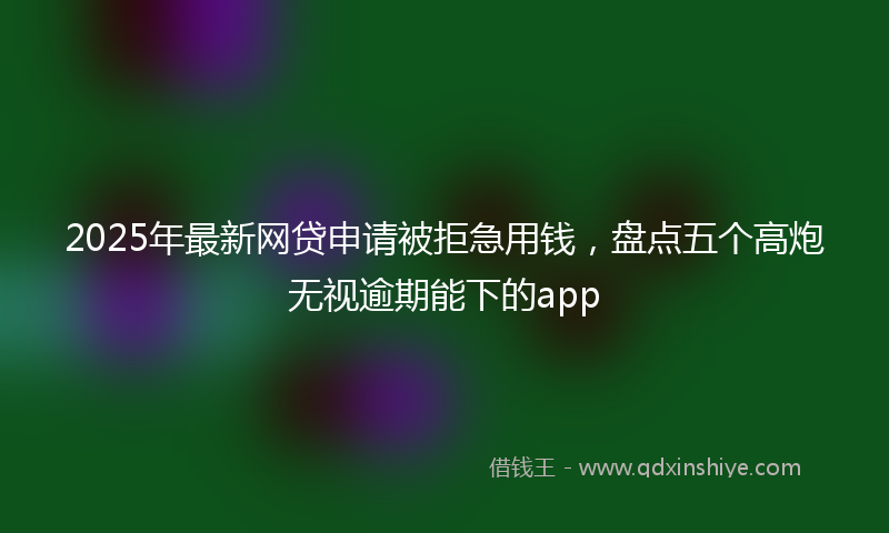 2025年最新网贷申请被拒急用钱，盘点五个高炮无视逾期能下的app