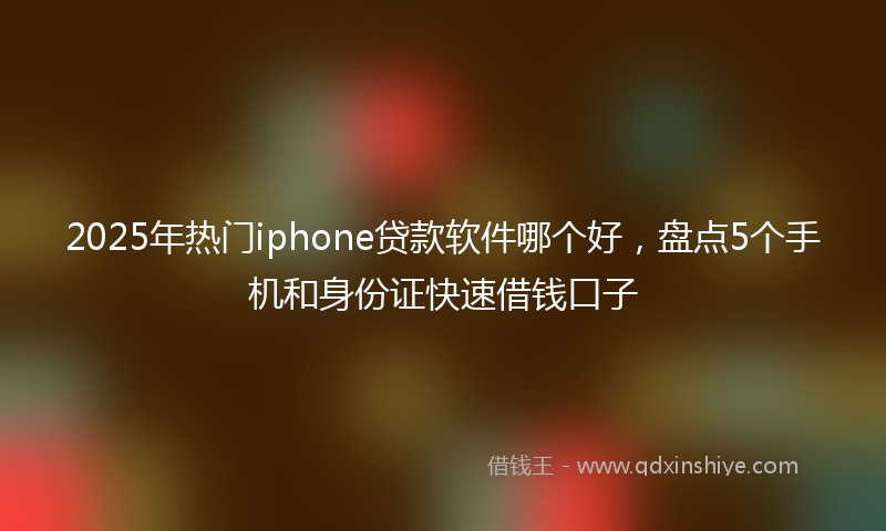 2025年热门iphone贷款软件哪个好，盘点5个手机和身份证快速借钱口子