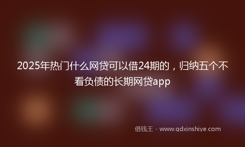 2025年热门什么网贷可以借24期的，归纳五个不看负债的长期网贷app