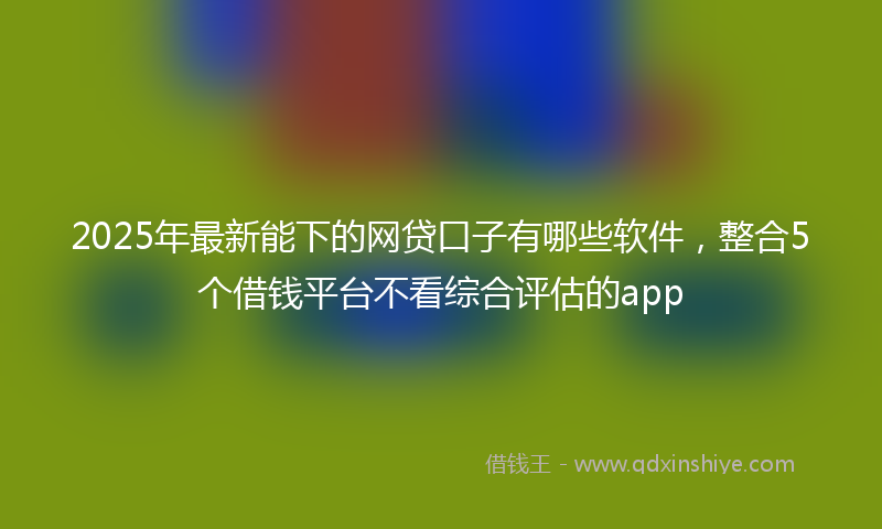 2025年最新能下的网贷口子有哪些软件，整合5个借钱平台不看综合评估的app