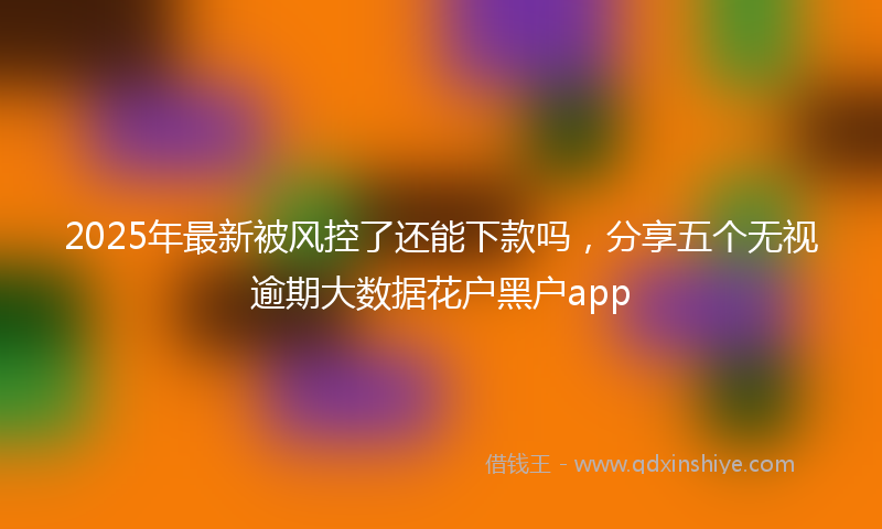 2025年最新被风控了还能下款吗，分享五个无视逾期大数据花户黑户app