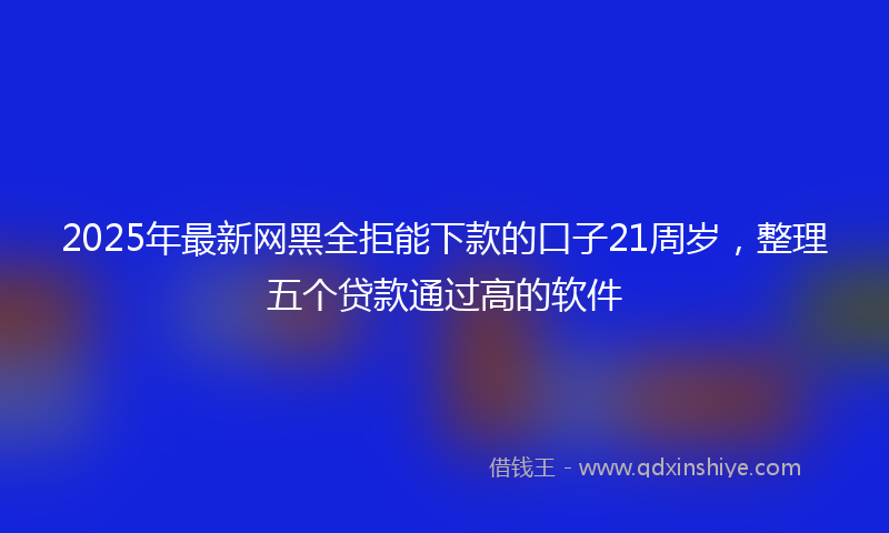 2025年最新网黑全拒能下款的口子21周岁，整理五个贷款通过高的软件