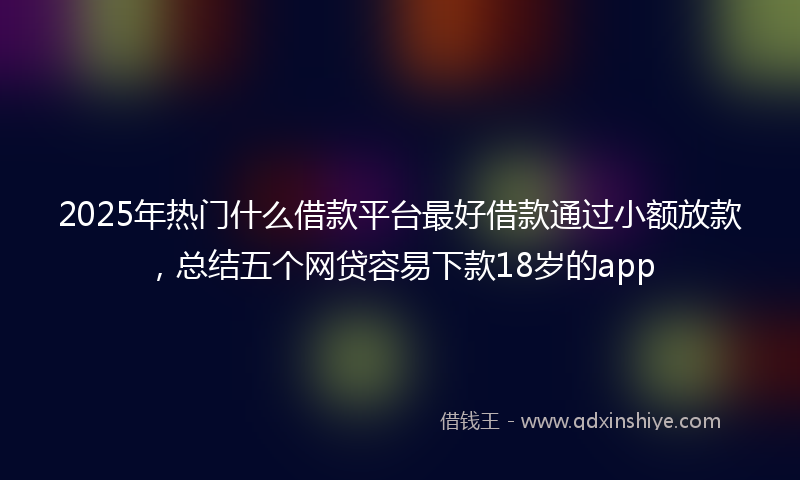 2025年热门什么借款平台最好借款通过小额放款，总结五个网贷容易下款18岁的app