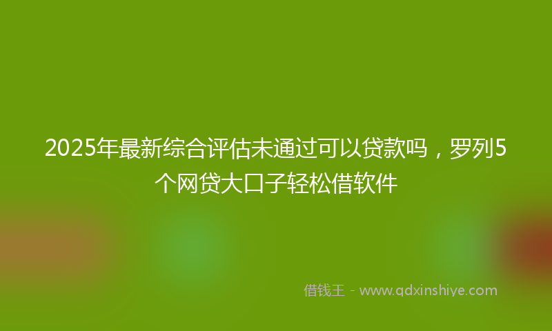 2025年最新综合评估未通过可以贷款吗，罗列5个网贷大口子轻松借软件