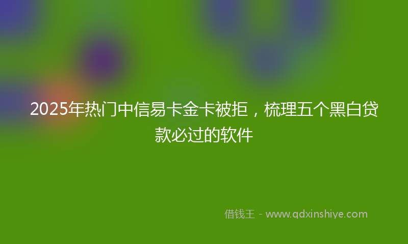 2025年热门中信易卡金卡被拒，梳理五个黑白贷款必过的软件