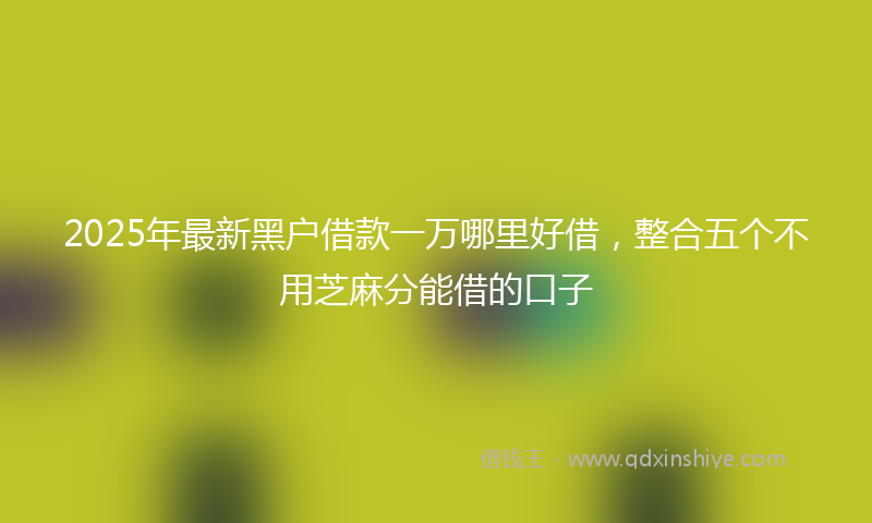 2025年最新黑户借款一万哪里好借，整合五个不用芝麻分能借的口子